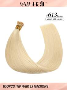 I Tip Hair Extensions Real Human Hair 100PCS Pre Bonded I Tips Hair Extensions I Tip Natural Hair Extensions Cold Fusion I Tip Human Hair Extensions For Women Hair Extensions Halloween Costumes