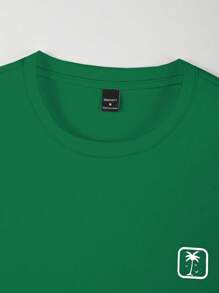 Manfinity Hypemode Tricou casual bărbați cu imprimeu Coconut Tree, vară, tricou grafic