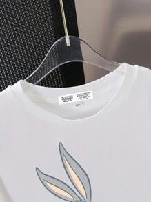 LOONEY TUNES X SHEIN Tween Boy Casual Rabbit Print T-shirt met korte mouwen, geschikt voor de zomer en Valentijnsdag