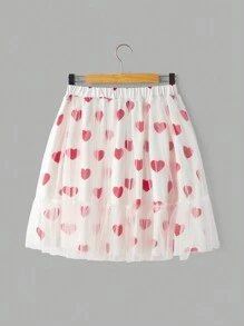 2pcs Teen Girl Long Sleeve Round Neck Top And Net Skirt Set - Multicolor - View 5