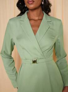 Vestido largo de mujer en verde claro, casual y de moda para uso diario - Verde - Ver 5