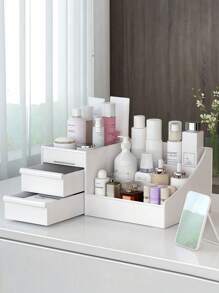 SHEIN 桌面化妆品收纳盒整理器，大容量化妆品展示盒