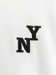 RueChic Men 2pcs Pack Letter Printed Regular Sweatshirt - Black and White - View 5