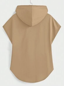 Manfinity RelaxMax Camiseta de tirantes holgada informal con cordón y capucha de unicolor para hombre