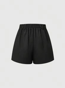 Sweetra Shorts tipo culotte casual y holgados de unicolor y versátiles para mujeres