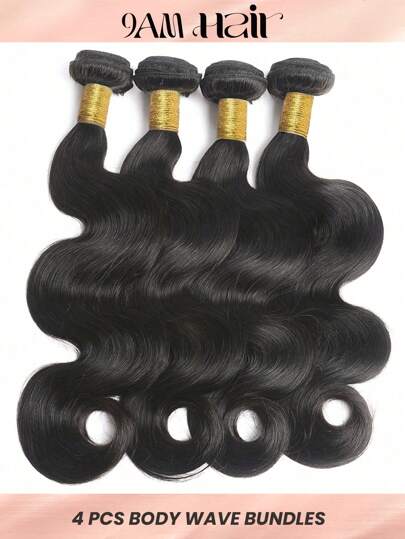 4st Body Wave Natural Black Virgin Human Hair Bundles Extension 8-30 Inch Weave Bundles For Women