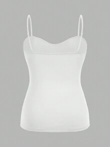SHEIN Comfortcana Áo hai dây/áo tank top cỡ lớn, kiểu dáng tối giản, nhiều màu sắc, 2 chiếc/bộ, thích hợp cho mùa hè. - Nhiều màu - Xem 9
