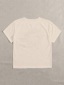 INAWLY Women Heart Graphic Fitted Casual T-Shirt, Valentine's Day Graphic Tees Women Tops - Apricot - View 2