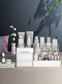 SHEIN 桌面化妆品收纳盒整理器，大容量化妆品展示盒