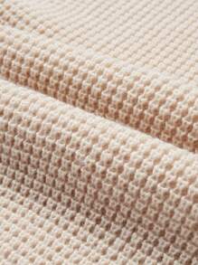 Manfinity EZcore Suéter Casual de Mangas Longas com Gola Careca de Cor Sólida para Homens, Outono/Inverno - Damasco - Visão 5