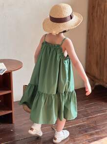 DAZY 年轻女孩秋季连衣裙度假复活节 - 綠色 - 查看 3