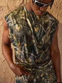 Forever 21 Men's Camo Print Graphic Casual Summer Sleeveless Tank Top - Multicolor - View 4