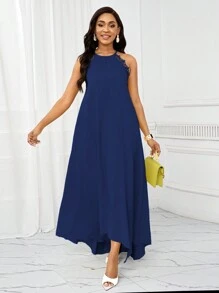 SHEIN Lady Holiday Dresses Summer Women Dresses Casual Long Suspender Dress