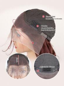 紅棕色身體波浪 13x4 蕾絲前人髮假髮 150% 密度 22-28 英寸人髮透明蕾絲前假髮無膠假髮人髮預拔嬰兒頭髮假髮女式 - S33D - 查看 5