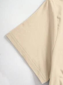 INAWLY Camiseta de manga corta con estampado casual y bonito de cachorro y flores para mujer