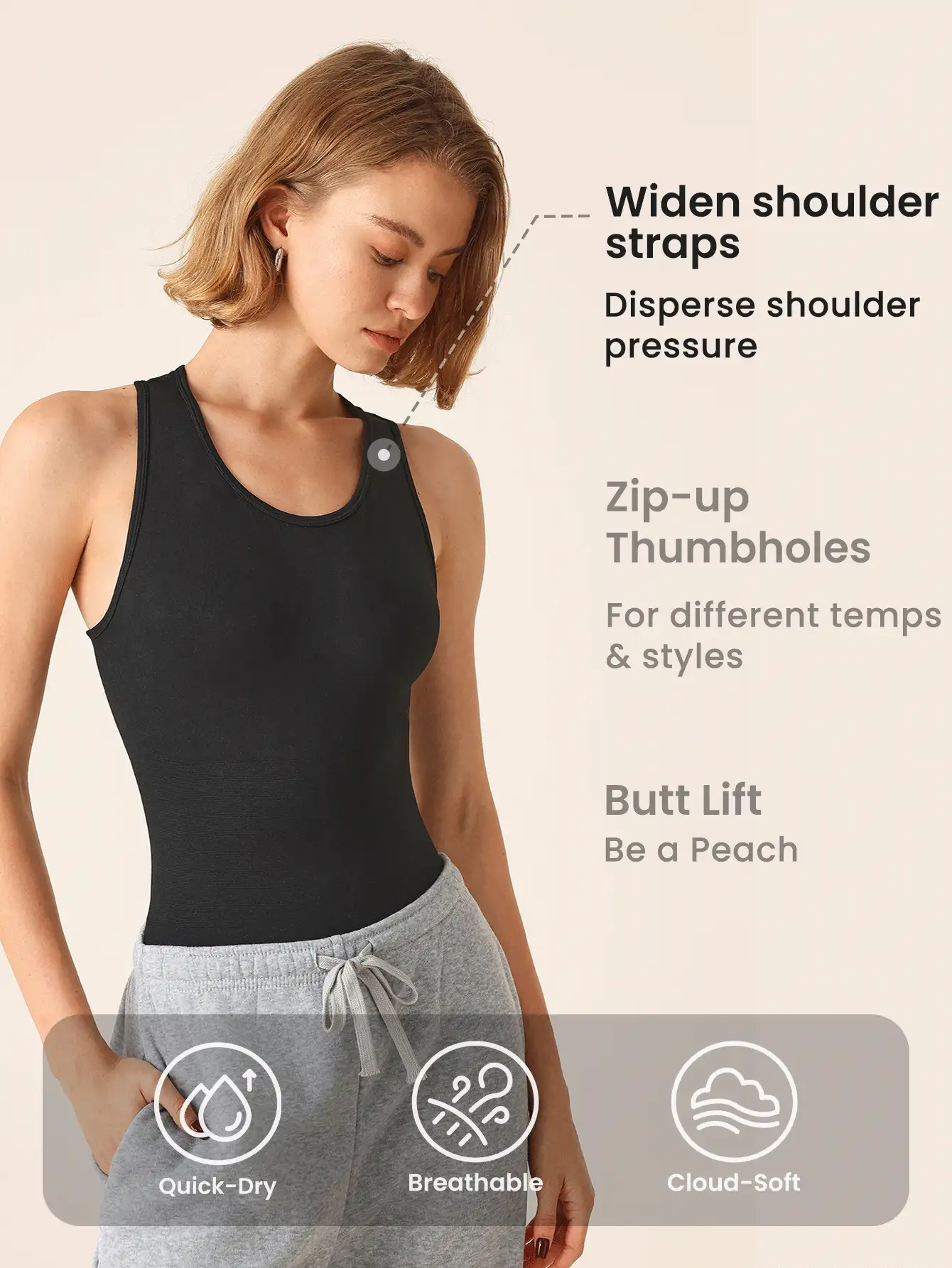 Lifespree Salopetă sport Yoga, fără cusături, cu elasticitate ridicată, pentru femei