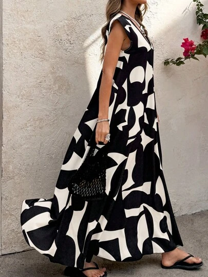 Weeklong 女式复古图案加长秋装秋装