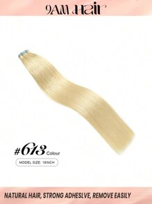 Tape In Hair Extensions 100% Remy Human Hair 12-24inches Straight Seamless Skin Weft Tape Hair Extensions 50g/Pack Tape In Hair Tape Ins Hair Extensions Halloween Costumes - S613 - View 3