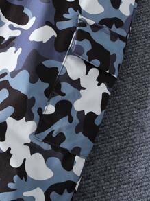 SHEIN 2件套男童休闲圆领短袖上衣和长裤套装