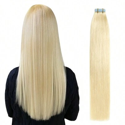 Băng dính nối tóc 100% Remy tóc thật 12-24 inch thẳng liền mạch băng dính nối tóc 50g/gói băng dính nối tóc băng dính nối tóc trang phục Halloween