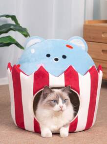 PETSIN 1pc Cute Cake & Bear Combination Design Pet Bed