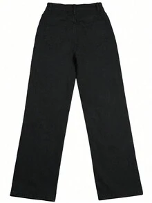 Women's Casual Regular Fit Straight Leg Jeans With Pockets