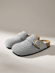 Solecia 女士平底休闲鞋，简约时尚，适合新年假期日常穿着 - 灰色 - 查看 5