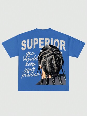 Street Life Men's Street Graphic Printed Crew Neck Short Sleeve Casual T-Shirt, Daily Wear