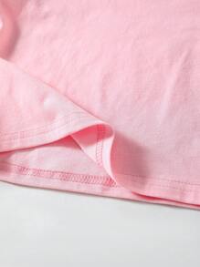 2pcs Baby Girls Short Sleeve Printed Top Set, Spring/Summer - Multicolor - View 7