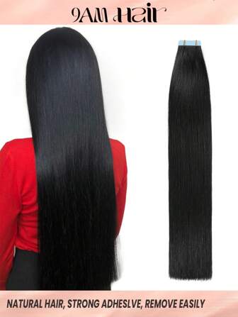 Tape In Hair Extensions 100% Remy Human Hair 12-24inches Straight Seamless Skin Weft Tape Hair Extensions 50g/Pack Tape In Hair Tape Ins Hair Extentions
