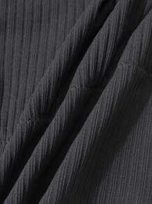 SHEIN Sports Top de tank de acanalado sólido para mujer, informal y para hacer ejercicio