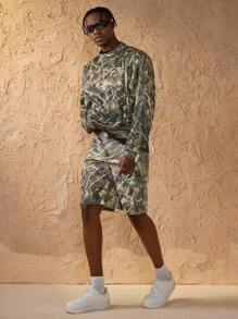 Forever 21 Men's Casual Fashion Tree Camouflage Print Sweatshirt - Army Green - View 6