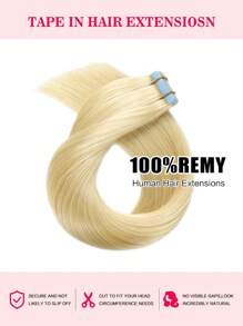 Tape In Hair Extensions 100% Remy Human Hair 12-24inches Straight Seamless Skin Weft Tape Hair Extensions 50g/Pack Tape In Hair Tape Ins Hair Extensions Halloween Costumes - S613 - View 4