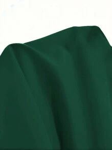 SHEIN Lady 节日连衣裙 夏季女士连衣裙 休闲长款吊带连衣裙 - 墨綠色 - 查看 3