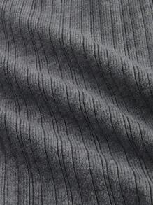ROMWE Kawaii Suéter gris para mujer con mangas largas elásticas, cuello de volantes con lazo, hombros descubiertos y cintura elástica, de estilo elegante y dulce de primavera