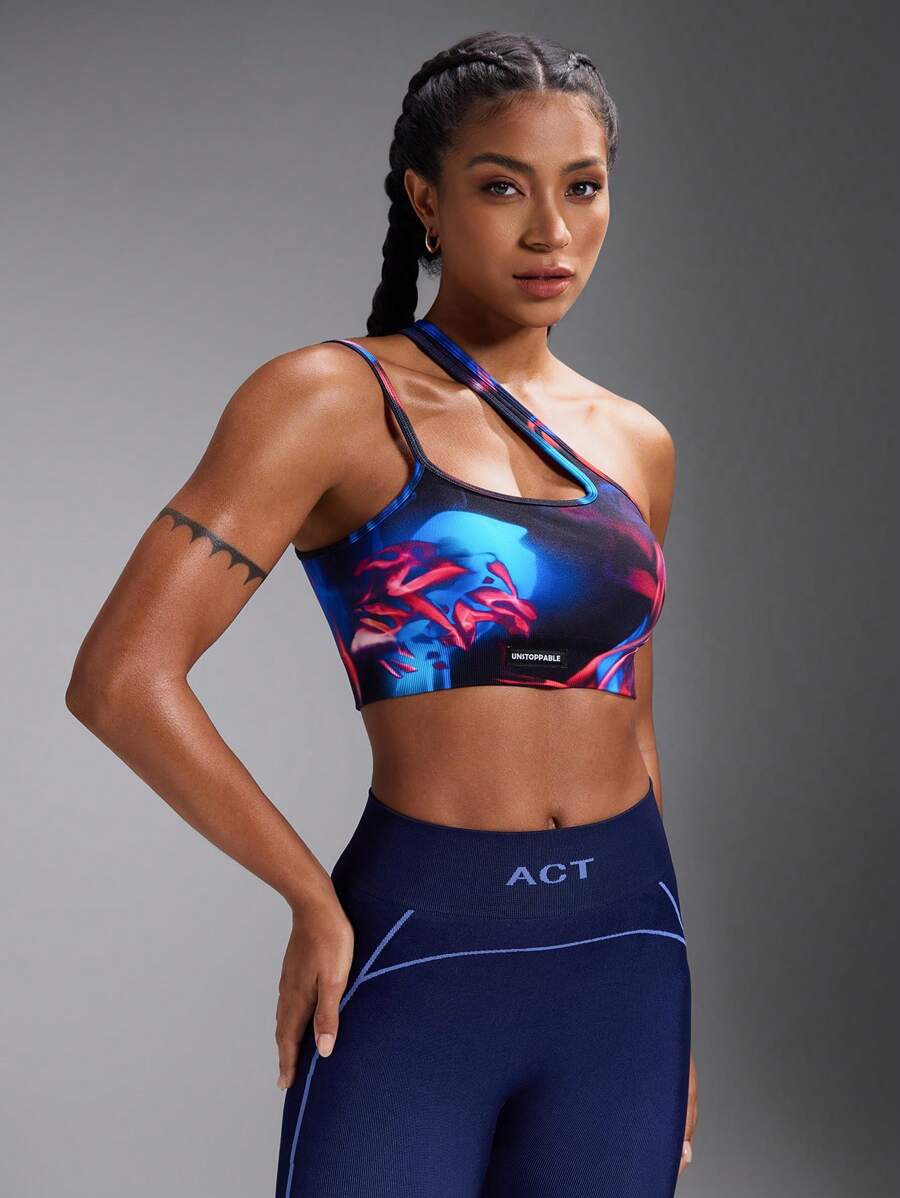 Powerista Sutiã Esportivo Feminino Sem Emendas, Moda Casual Simples para Uso Diário - Multicolorido - Visão 1