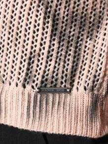 SUMWON Designer Crochet Button Down Cardigan Chunky Knit Fall Winter Lightweight Casual Loungewear Outerwear Layering Piece - Pink - View 5