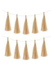 SHEIN 5pcs/Bag Colorful Tissue Tassel Banner, Tissue Ribbon Tassel Party Background Hanging Decoration, Suitable For Weddings, Birthdays, Single Lady, Parties