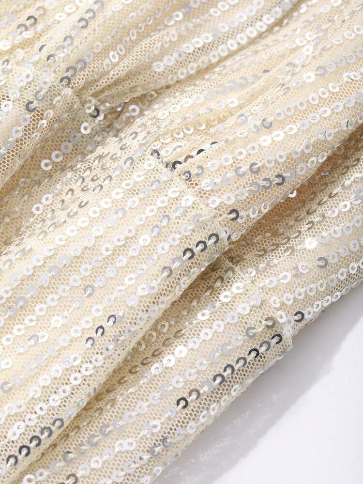 Women's Colorblock Sequins Decor Sleeveless Split Hem Dress Summer Prom Dress Sundress,Formal Women Dresses Homecoming Dresses Luxury Elegant Women Dresses New Year Eve Dress Carnival Sparkly Dress
