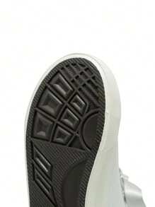 1 双银色丝绸鞋带，时尚休闲百搭软底运动鞋，适合男女童，开学季，春夏季 - 銀色 - 查看 5