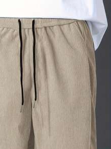 Manfinity Hypemode Men Loose Letter Print Drawstring Waist Ankle Tied Pants