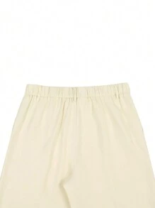 Manfinity Hypemode Vintage American Style Solid Color Loose Straight Leg Casual Pants, Flattering & Versatile - Beige - View 8