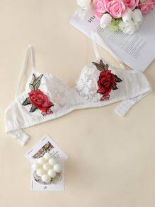 3D Floral Water Soluble Romantic Pastoral Ladies Lingerie Bras