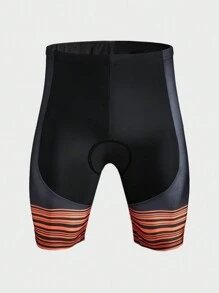 Manfinity Sport Corelite Heren gestreepte elastische taille casual fietsshorts bikershorts