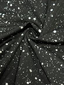 Glamine Đầm Maxi Tay Dài Thanh Lịch Cổ Chữ V Xếp Ly Bạc Cho Nữ Trang Phục Nữ - màu đen - Xem 7