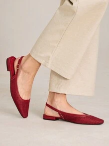 MOTF PREMIUM FASHIONABLE COMFORTABLE CASUAL FLATS, RED, FOR VALENTINE'S DAY, SPRING SHOES, SPRING BREAK EASTER FOR CHRISTMAS - Red - View 2