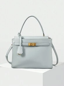 MOTF PREMIUM BOLSA MINIMALISTA FEMININA COM DETALHES DE METAL E ALÇA SUPERIOR
