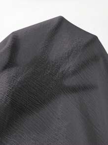 SHEIN PETITE Celana Panjang Wanita Kasual Serbaguna Warna Polos dengan Tali Serut di Pinggang, Cocok untuk Musim Gugur. - Grey - View 7