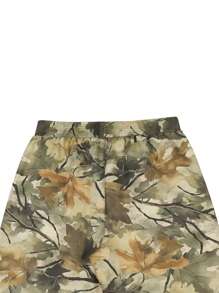 Manfinity EMRG Pantalon décontracté à jambe droite Manfinity Streetrush style vintage américain avec imprimé camouflage branche d'arbre, pantalon camouflage, Saint-Valentin homme - Kaki - Voir 8