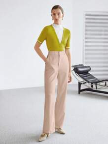 MOTF PREMIUM TAILORED SLANT POCKET SUIT PANTS - Pink - View 4